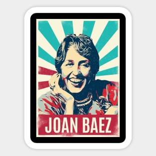 Vintage Retro Joan Baez Sticker